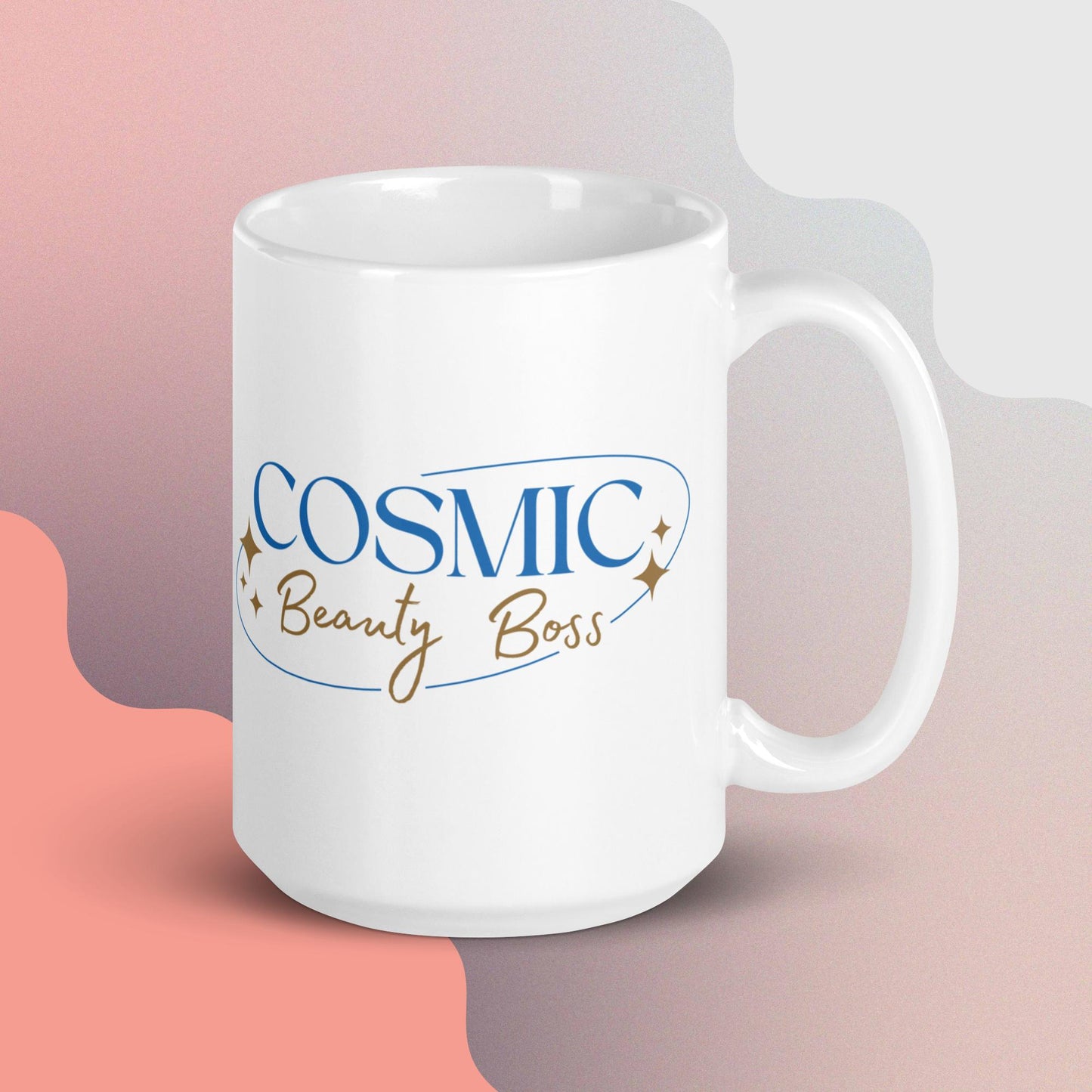 White glossy mug