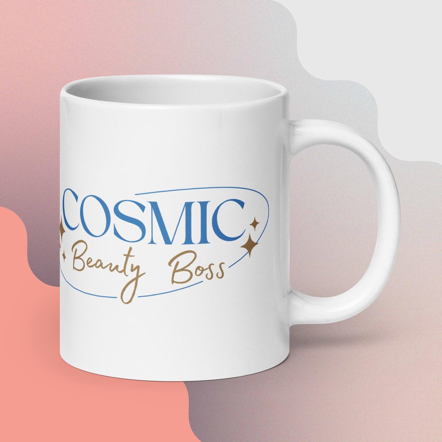 White glossy mug